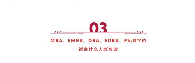 MBA、EMBA、DBA、EDBA、Ph.D有啥區(qū)別？適合什么人群就讀？